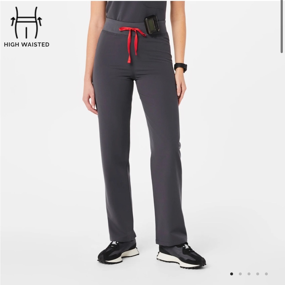 Figs Women's High Waisted Livingston Basic Scrub Pants™- Charcoal